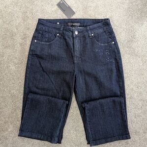 LAURA petites Simon Chang denim pants size 8 BNWT